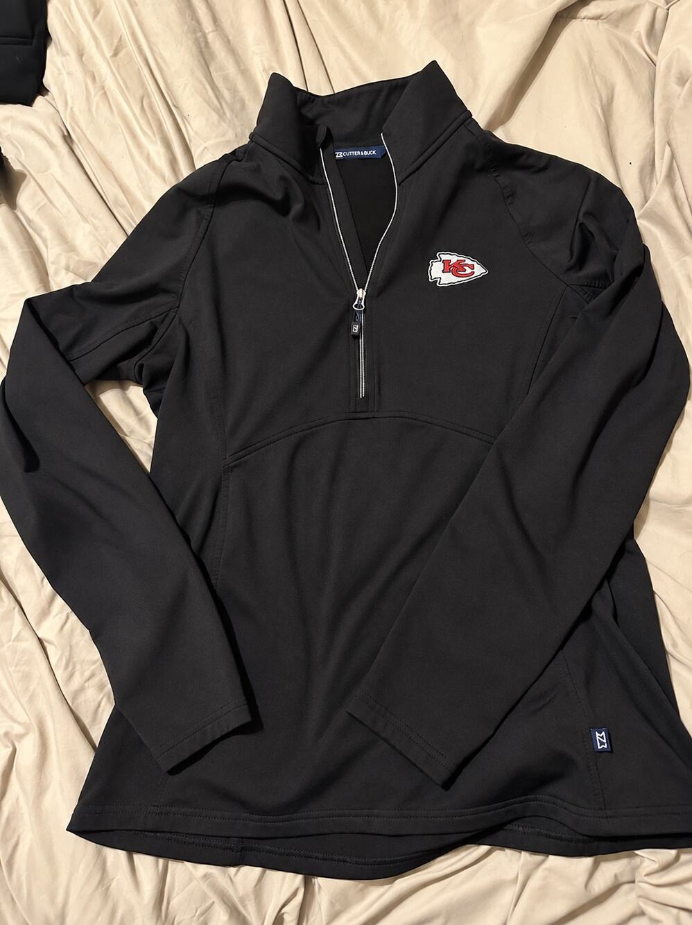 Kansas City Chiefs Black Quarter-Zip Pullover – Medium